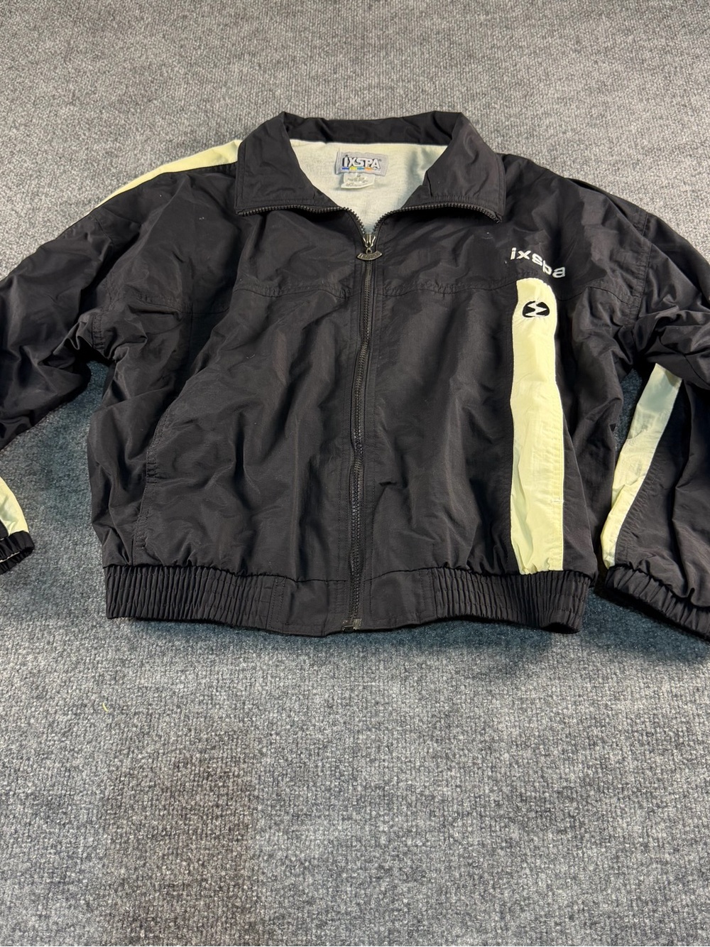 IXSBA Black and Pale Yellow Lightweight Zip-Front Jacket